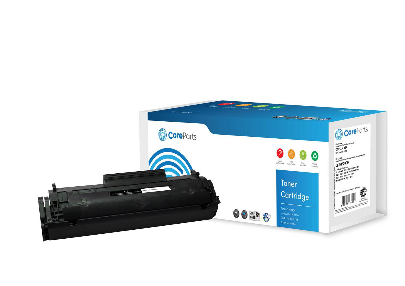 CoreParts Q2612A Schwarz Toner – Kompatibel – 2'000 Seiten – für HP LaserJet 1010 (12A)