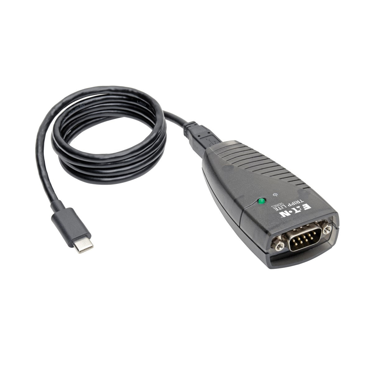 Tripp Lite USA-19HS-C USB-C zu DB9 (RS-232) Kabel – Plug & Play, 0,91 m – Schwarz