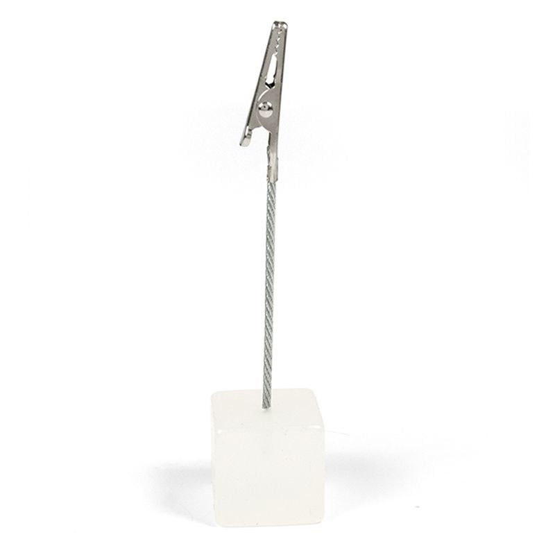 Trendform Zettelbox CUBE W20 – Metall/Harz, weiss, 110 × 25 mm