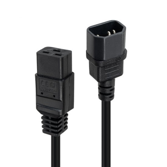 Lindy Netzkabel – IEC C14 bis IEC C19, 3 m, 250 V, Schwarz