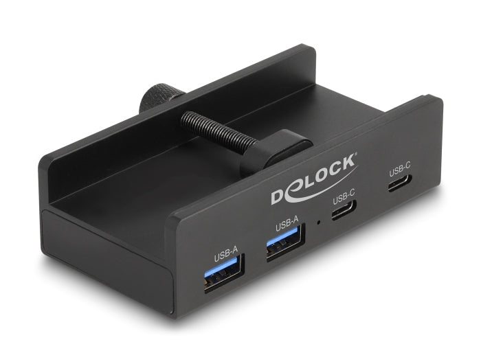 DeLOCK 64262 USB-Hub – USB-A, 2× USB-C, für Windows/Mac/Linux