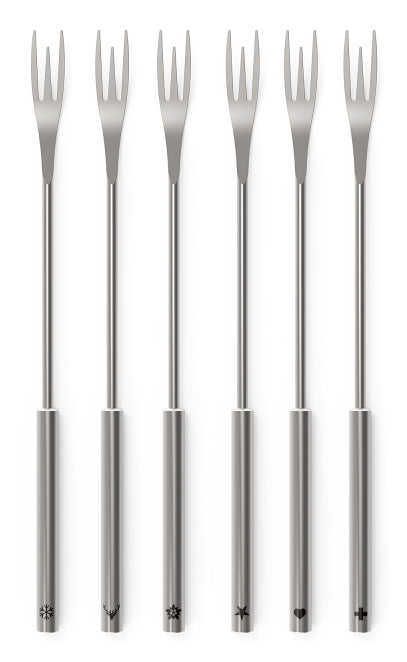 Kisag Fonduegabel 26,5 cm, Edelstahl 18/10, 6 Stk., silber