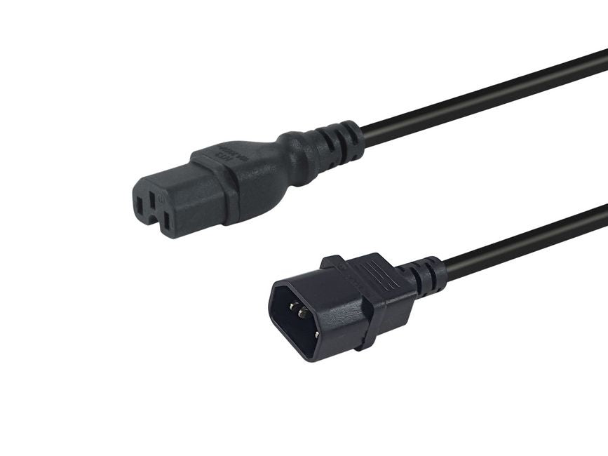 Equip Netzkabel – IEC C14 zu IEC C15, 1,8 m, 250 V/10 A, schwarz