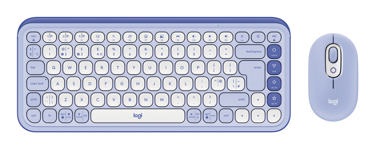Logitech POP ICON COMBO INTNL-973 – Tastatur, UK-Layout (EN), Lila