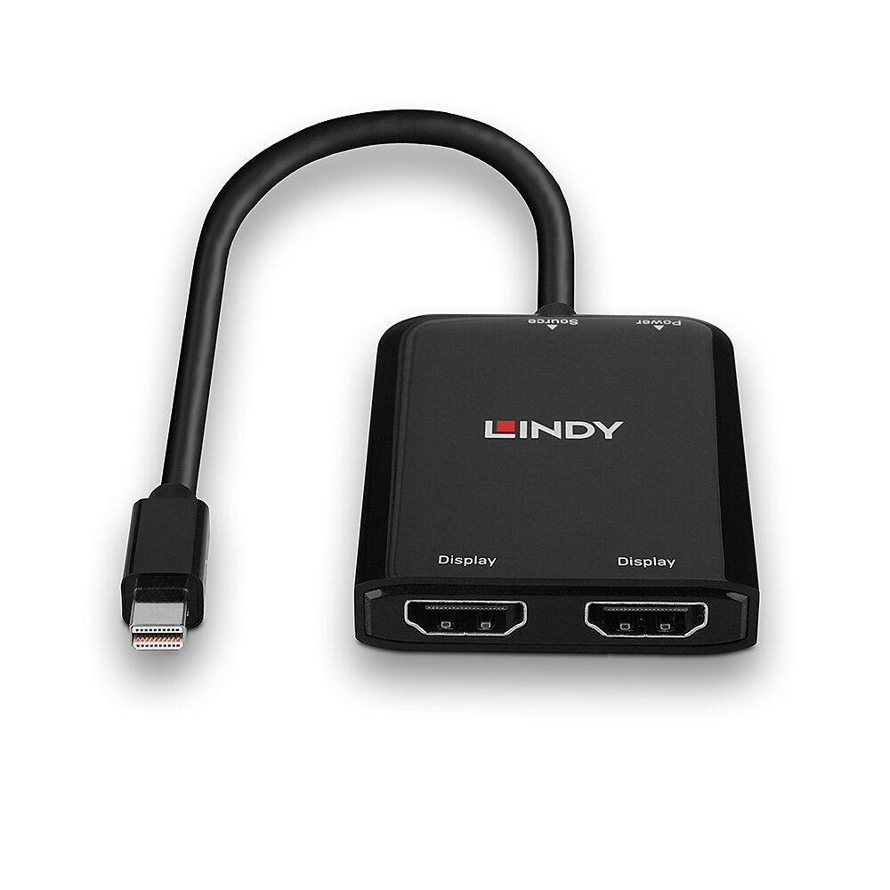 Lindy 38432 Multi-Monitor-Adapter Mini DisplayPort zu HDMI – 2× HDMI, 4K @ 30 Hz, HDMI 2.0, USB-Netzteil