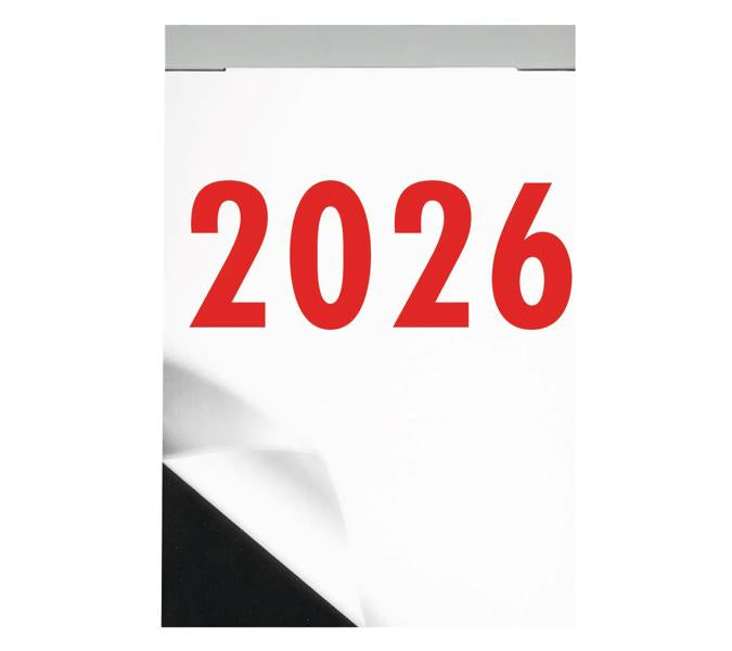 Biella Abreisskalender 2026 – 6,5 × 9,8 cm – 1 Tag/Blatt – d/f/i