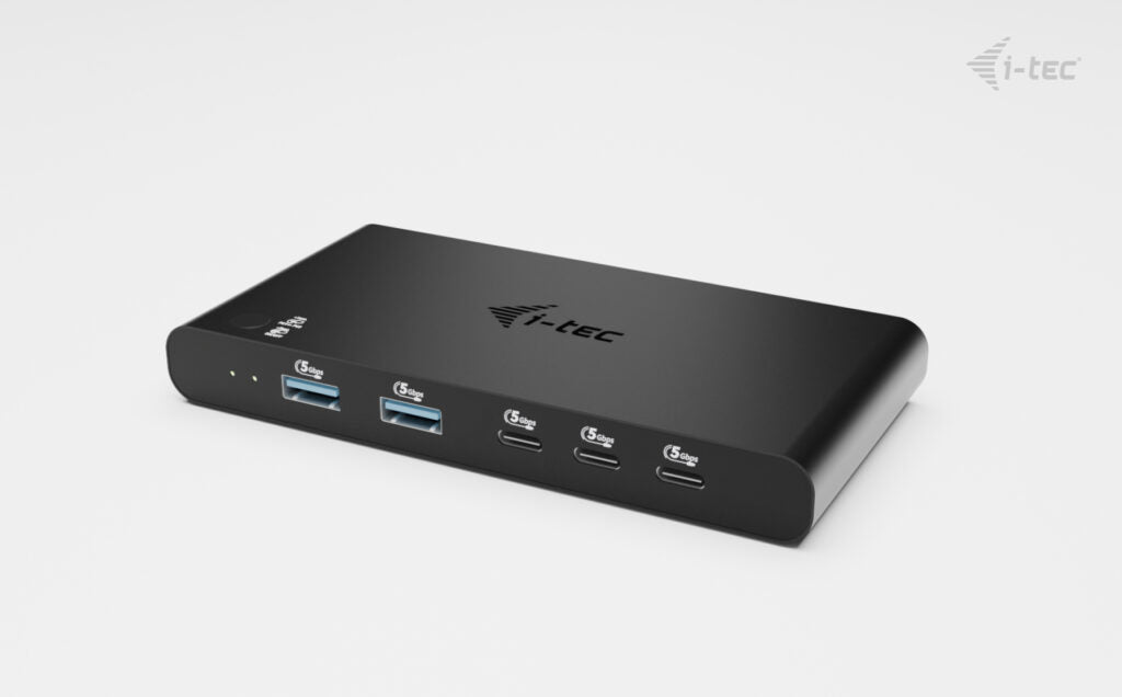 i-tec Dockingstation – USB-C, 1× HDMI, 2× USB-A, 7× USB-C, 100 W PD, 3,5 mm Audio, für Windows/Mac/ChromeOS