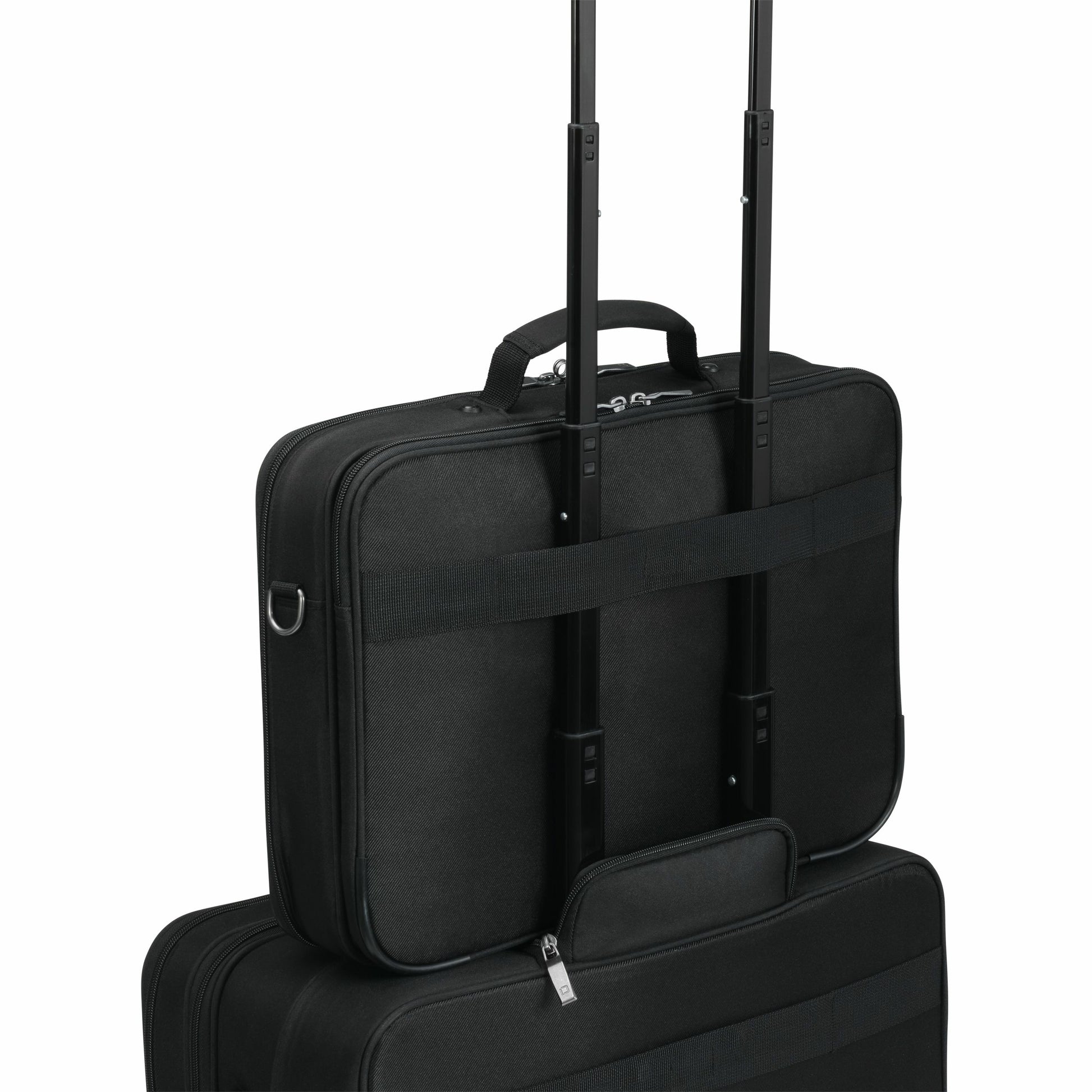 DICOTA ECO Multi Plus Select Notebook-Tasche für bis 15,6" – Trolley-Band, abnehmbarer Schultergurt – Schwarz
