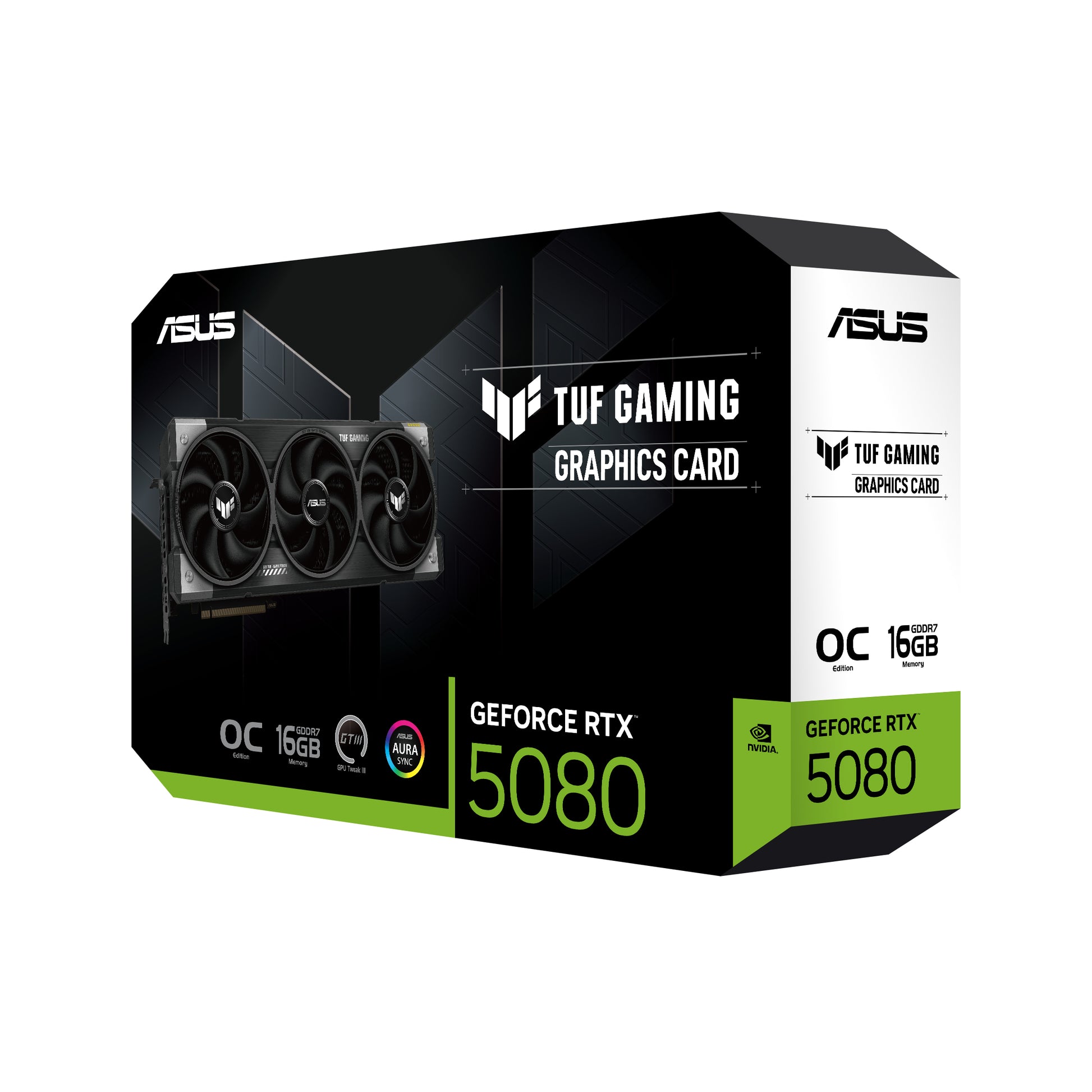 ASUS TUF-RTX5080-O16G-GAMING – Grafikkarte – GeForce RTX 5080, 16 GB GDDR7, PCIe 5.0, 3×DP, 2×HDMI, 3 Lüfter