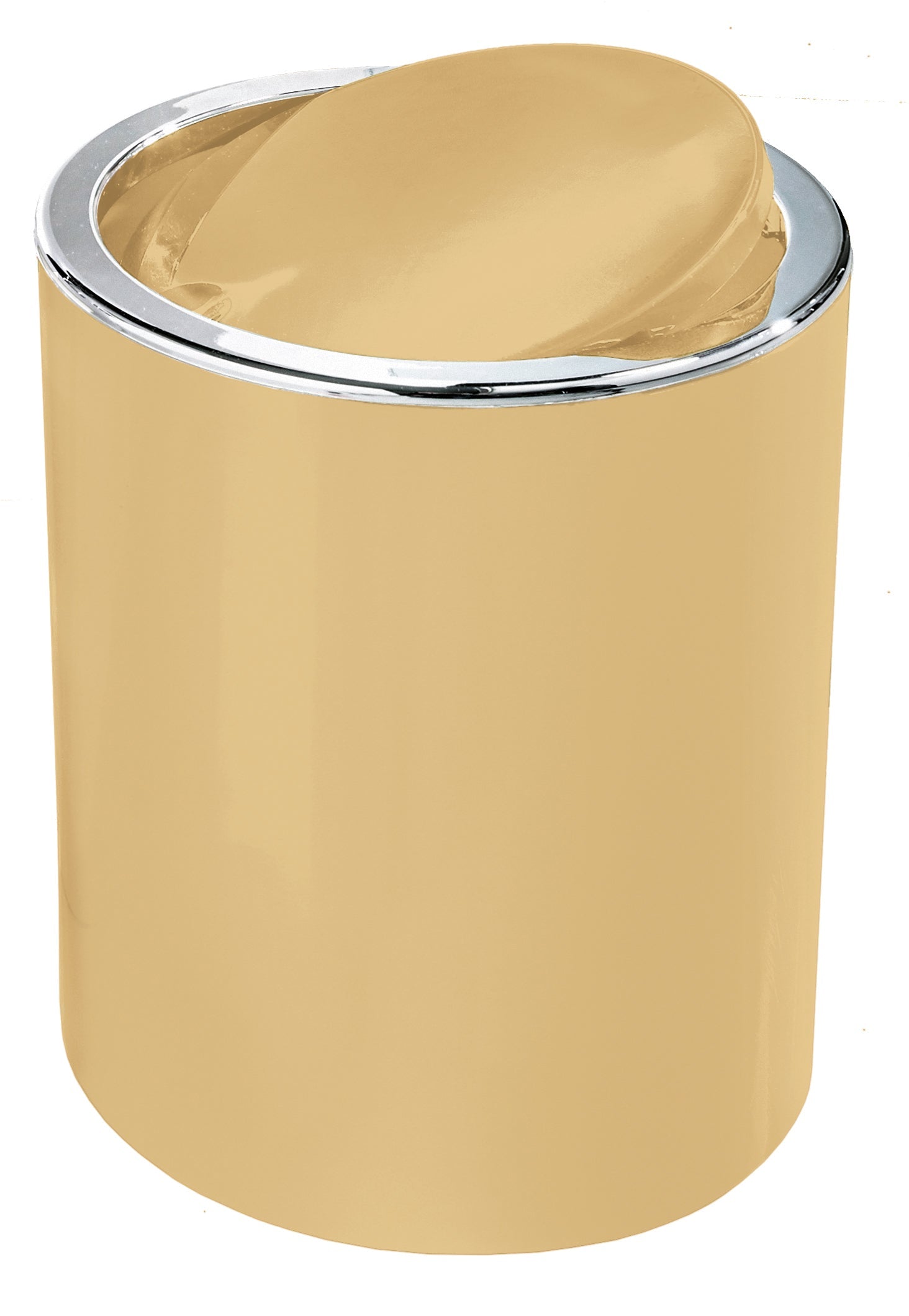Kleine Wolke Schwingdeckel-Abfalleimer Clap – 5 l – Kunststoff (ABS), Oval – Beige