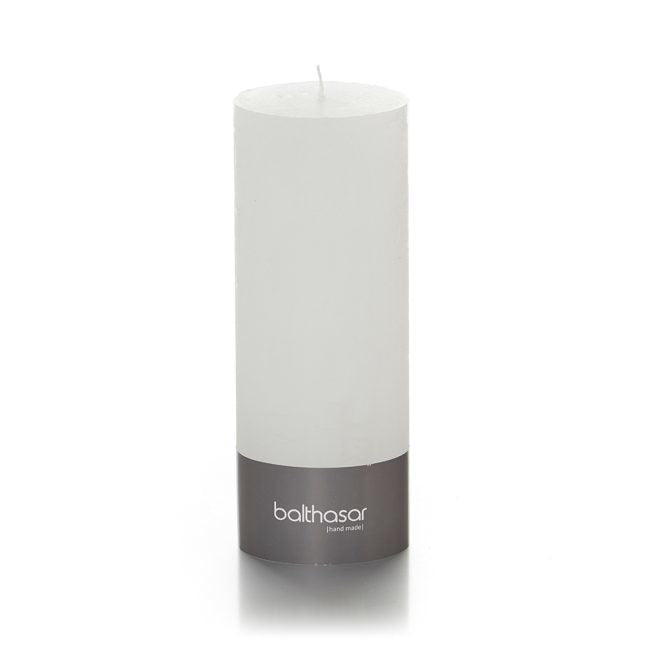 Balthasar Zylinderkerze – Ø 7 × 18 cm – Paraffin, Weiss – 85 h