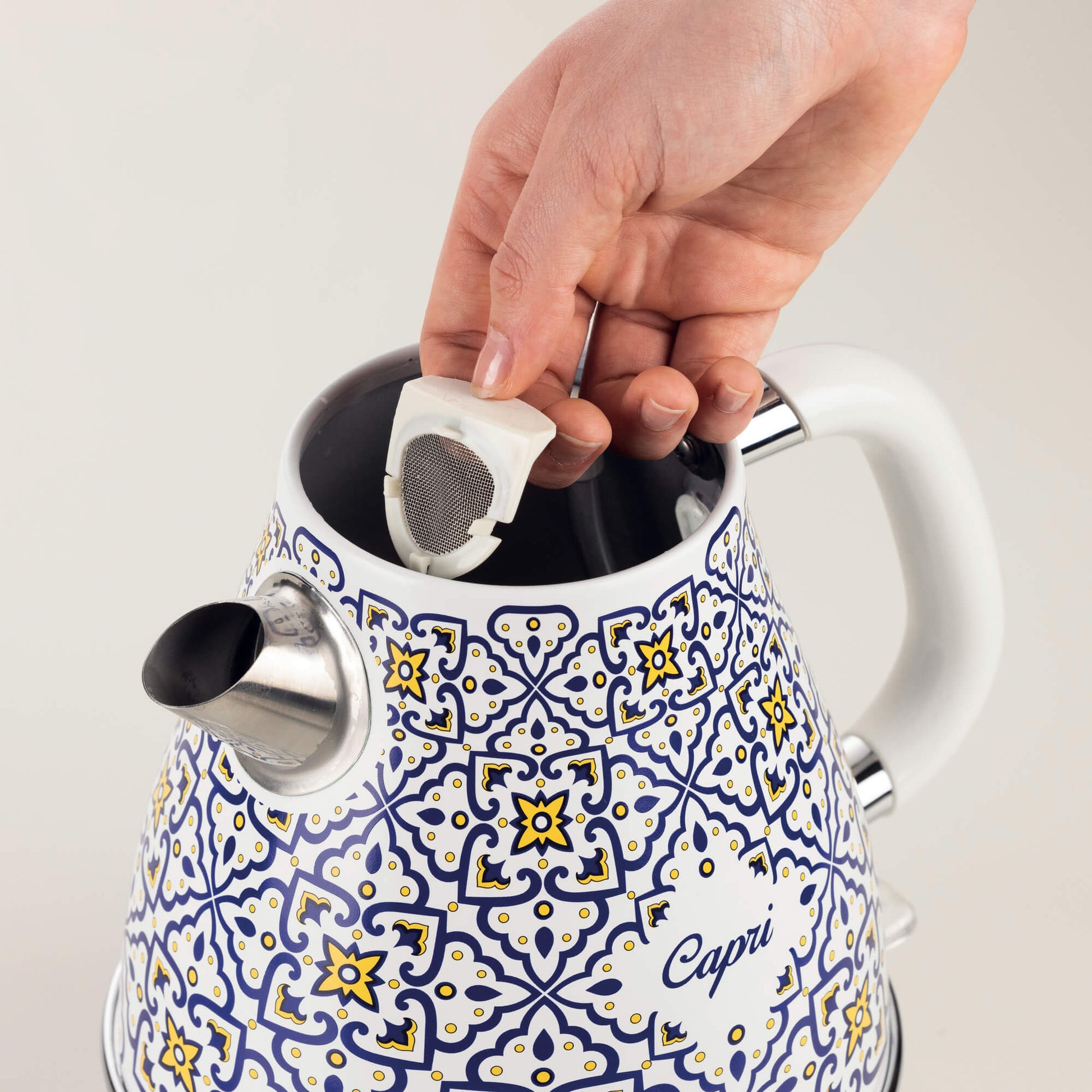 Ariete Wasserkocher – 1,7 l, Edelstahl, Blau, ARI-2869-CAP