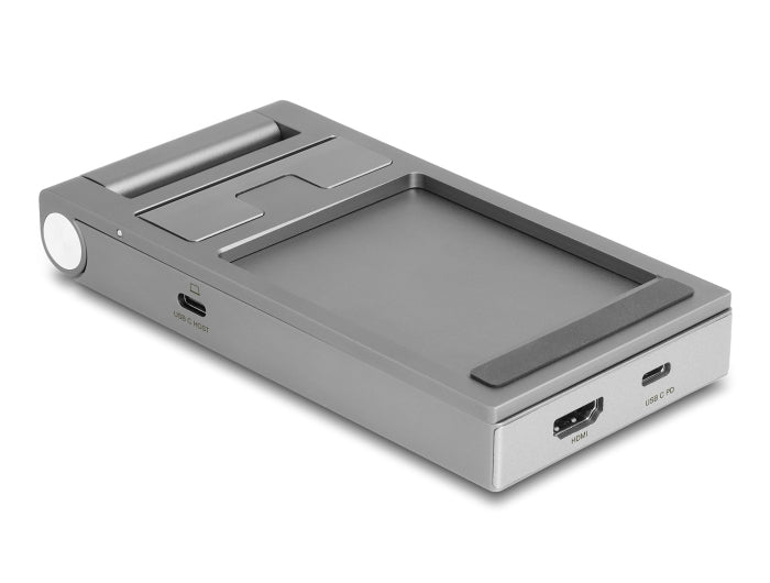 DeLOCK 88199 Dockingstation – USB-C, 1× HDMI, 2× USB-A, 2× USB-C, 60 W PD, 3,5 mm Audio, für Windows/Mac/Linux