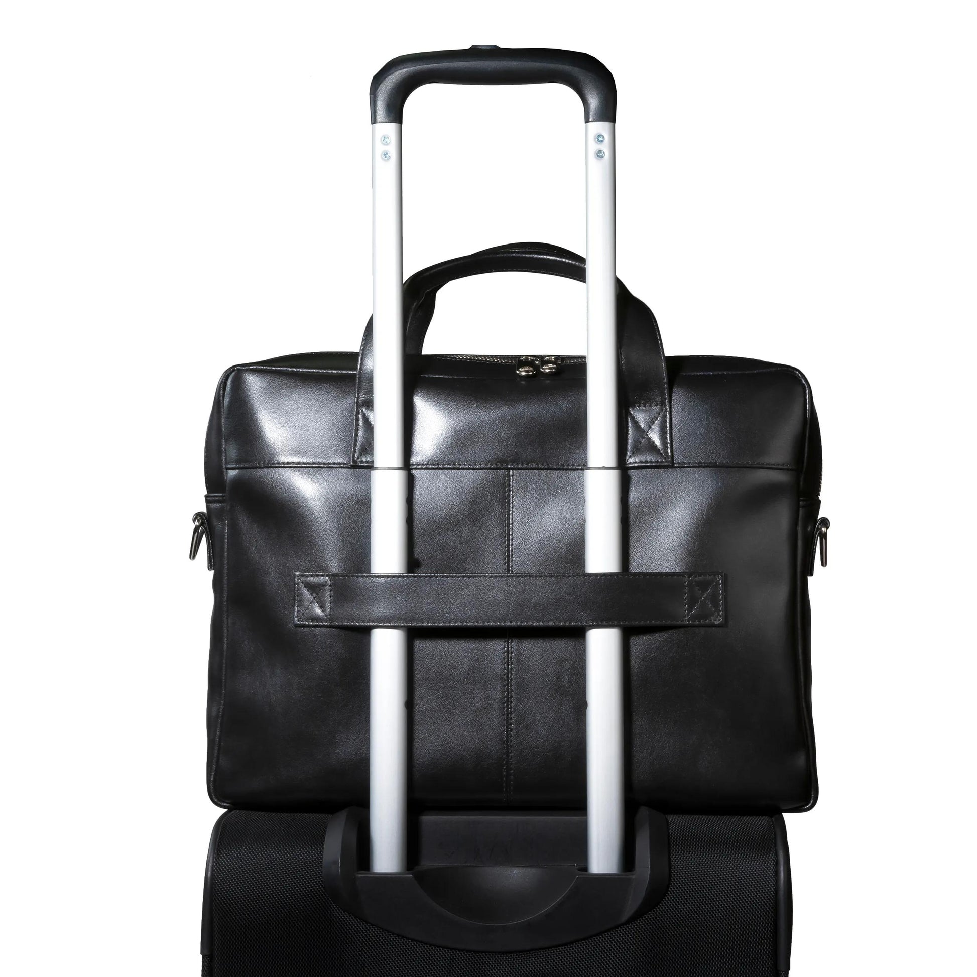 Exacompta Notebook-Tasche bis 14" – wasserabweisend, abnehmbarer Schultergurt – Schwarz