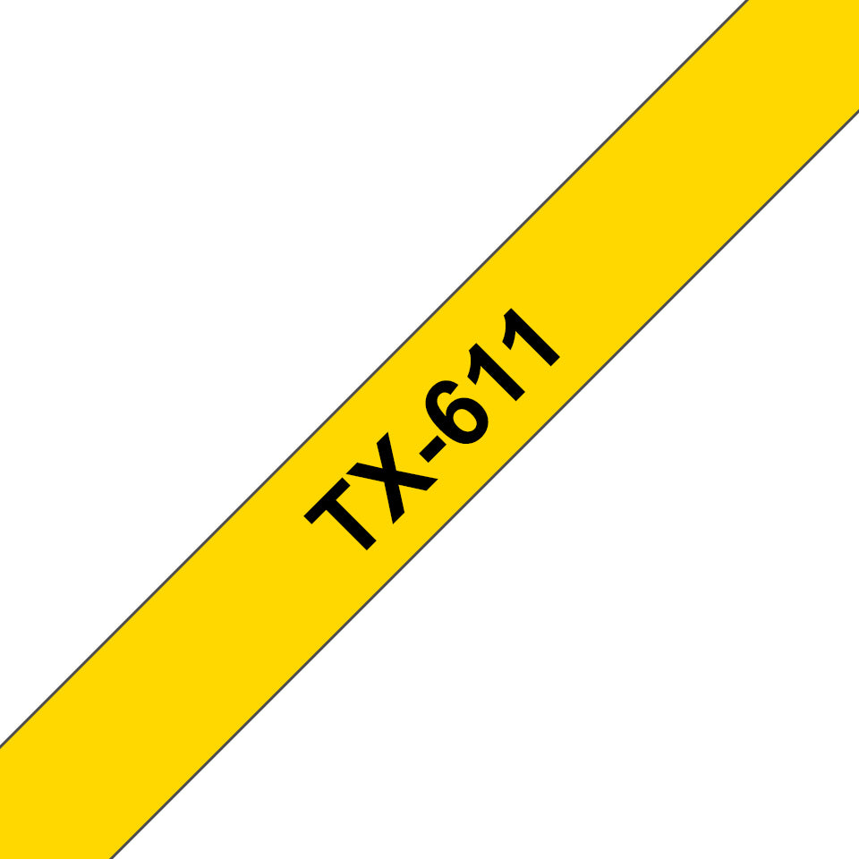 Brother Schriftband – 6 mm × 15 m, gelb, schwarz