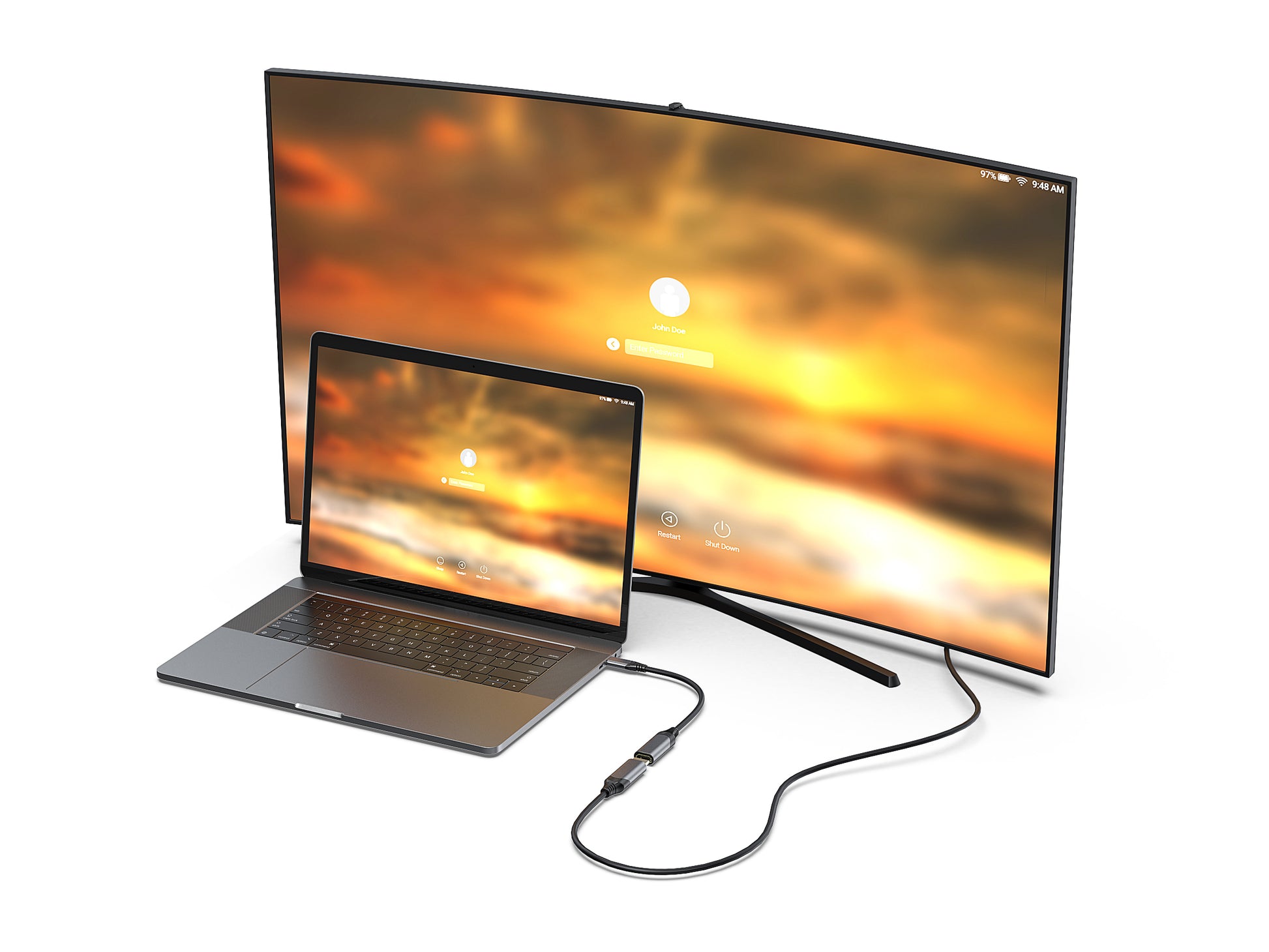 Equip USB-C-auf-HDMI-Adapter – 8K (7680 × 4320) @ 30 Hz, 0,15 m, HDMI 2.1