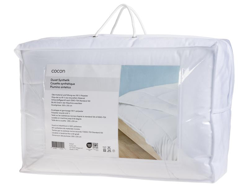 Cocon Duvet Synthetik – Polyesterfüllung, 60 °C waschbar, ganzjährig nutzbar