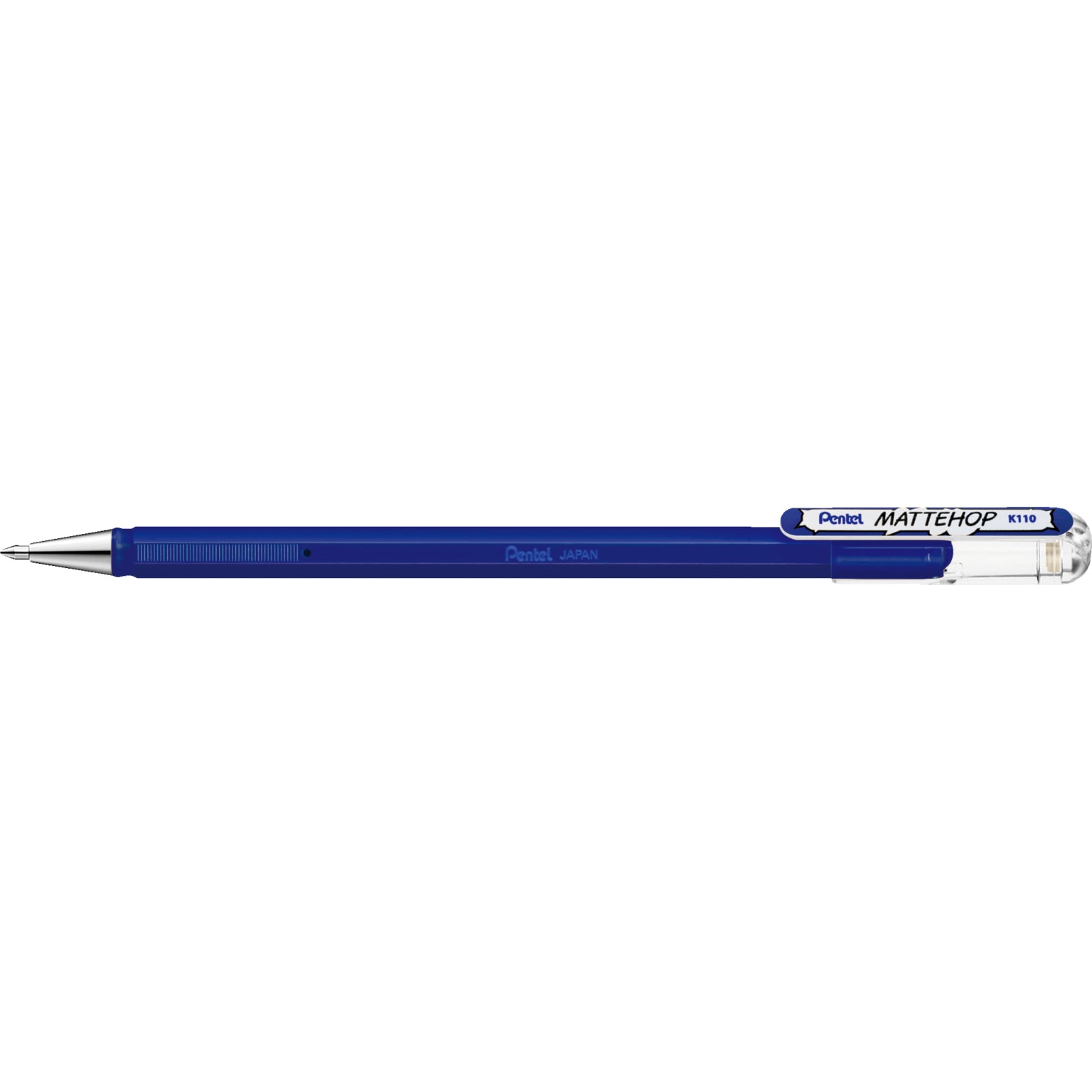 Pentel Mattehop Gelschreiber, Kappe – Blau, Strich 1 mm, wasserfest, 1 Stk.