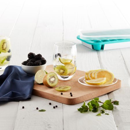Lékué Eiswürfelform 32 Stk., 18,7 × 34,2 × 4,4 cm, Kunststoff (SBS), türkis