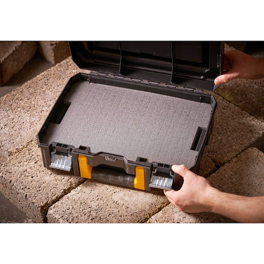 Stanley Werkzeugkasten TSTAK I, 349 × 442 × 184 mm, 14 l, Metall, Kunststoff, schwarz, mit Tragegriff