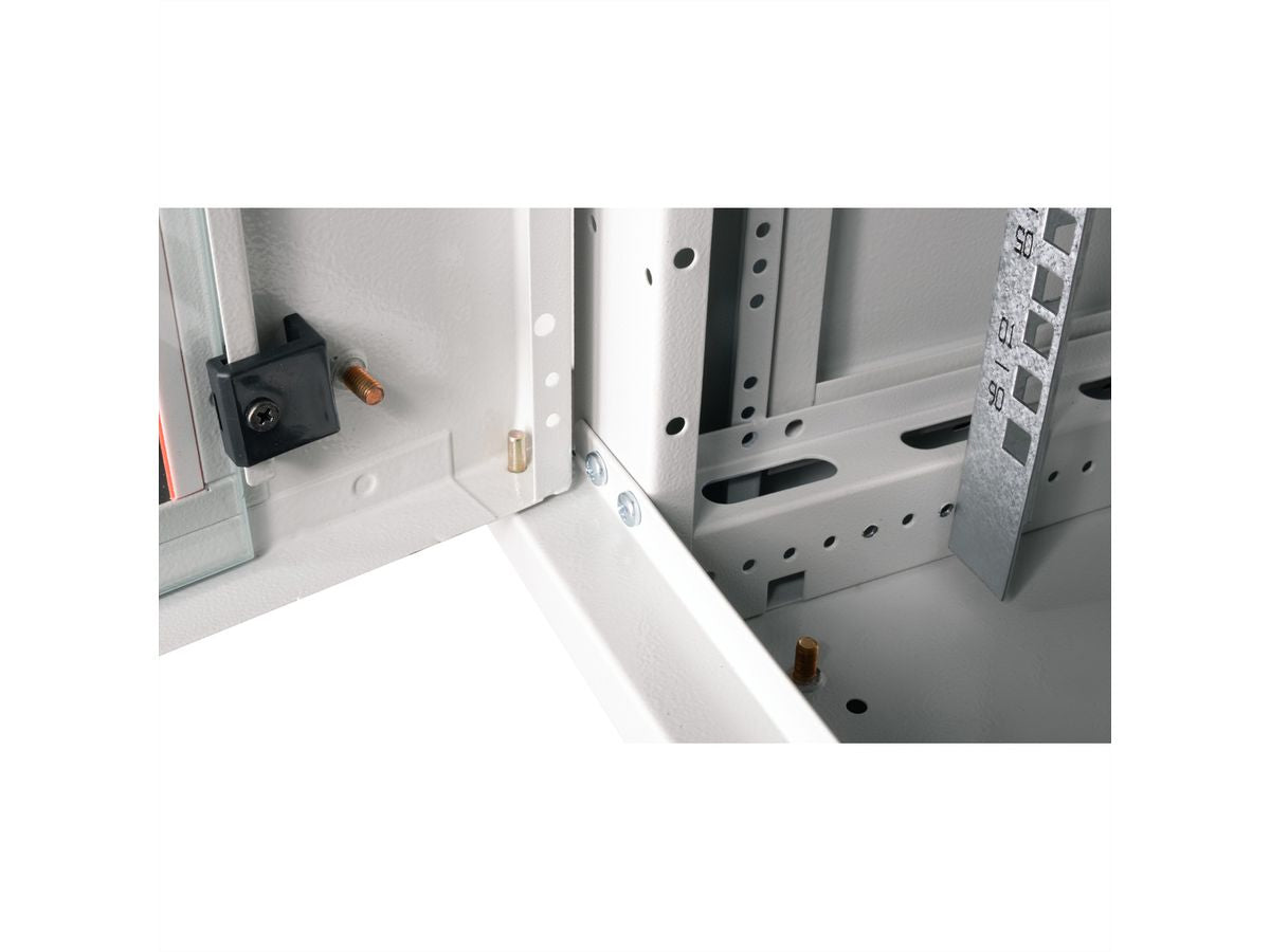 ROLINE Basic Plus – 19" Wandverteiler 6U, IP20, abschliessbar, 600 × 600 × 379 mm, lichtgrau, Stahl