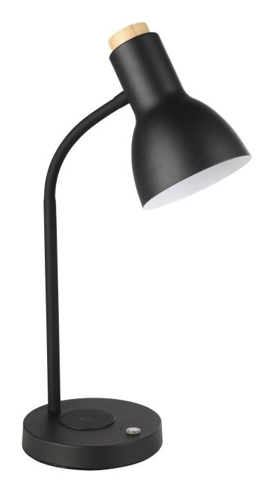 EGLO Tischleuchte VERADAL-QI – 720 lm, 5,5 W, 3000 K, Touch, dimmbar, schwarz, Qi