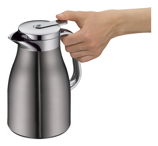 Alfi Thermoskanne – 650 ml, H 21,5 cm, Edelstahl, Grau, mit Deckel, vakuumisoliert, BPA-frei