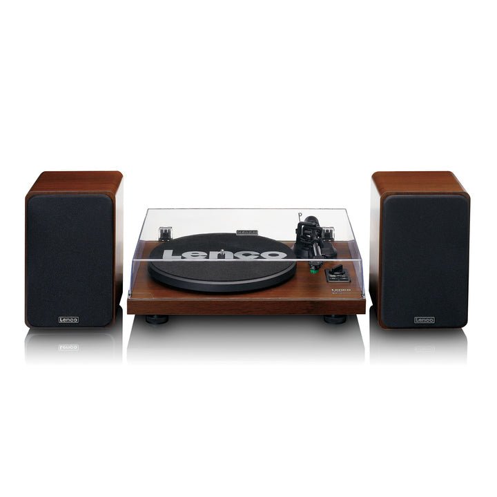 Lenco LS-600WA – Plattenspieler (Riemenantrieb, manuell), Bluetooth, Phono-Vorverstärker, 33⅓/45 U/min – Holz/Schwarz