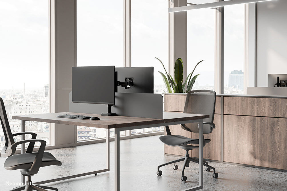 Neomounts DS60-600BL1 Monitorarm – NERO Single, Quick-Fix, Tischklemme