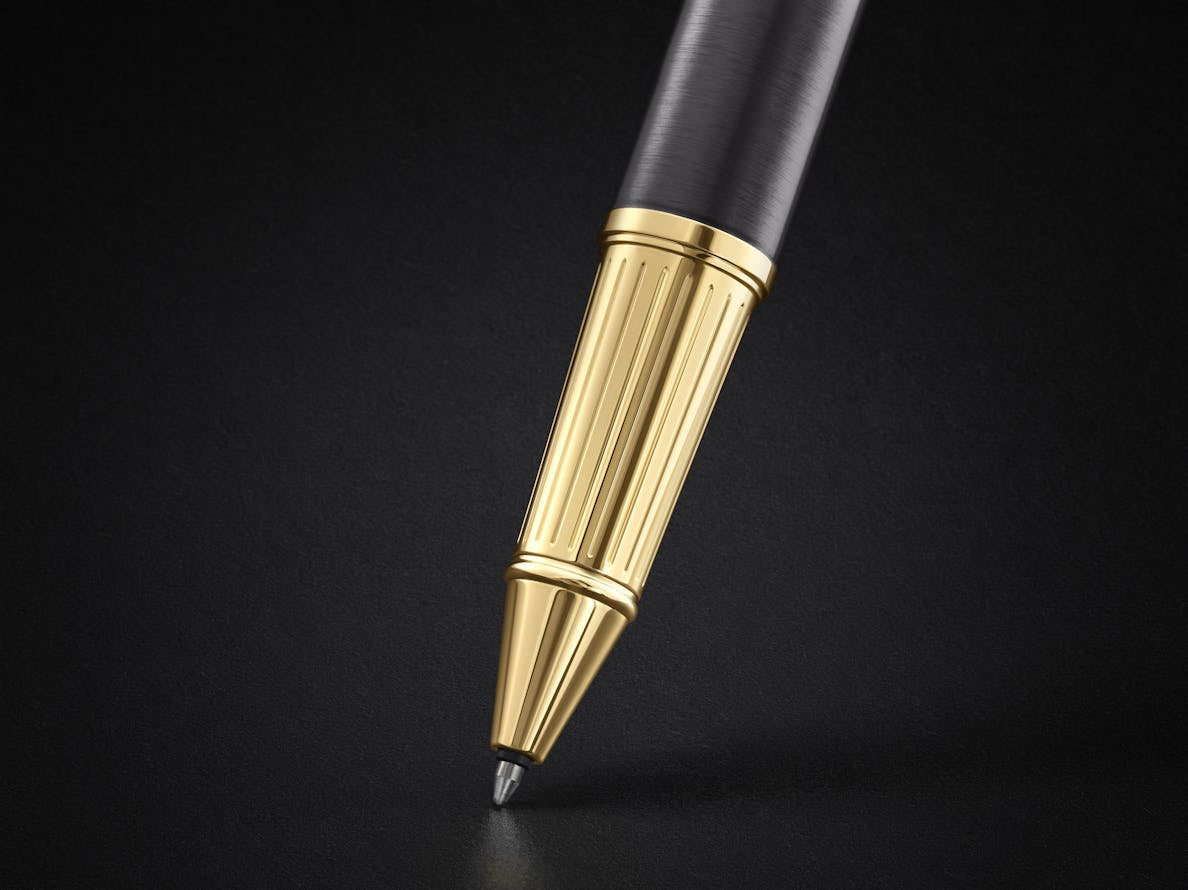 Parker Ingenuity F Grey Core Fi – Tintenroller, Schwarz, Grau