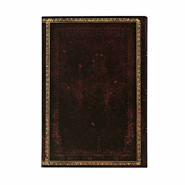 Paperblanks Notizbuch – 95 × 140 mm – 85 g/m² – Hardcover, Fadenheftung, Innentasche – Schwarz, FSC