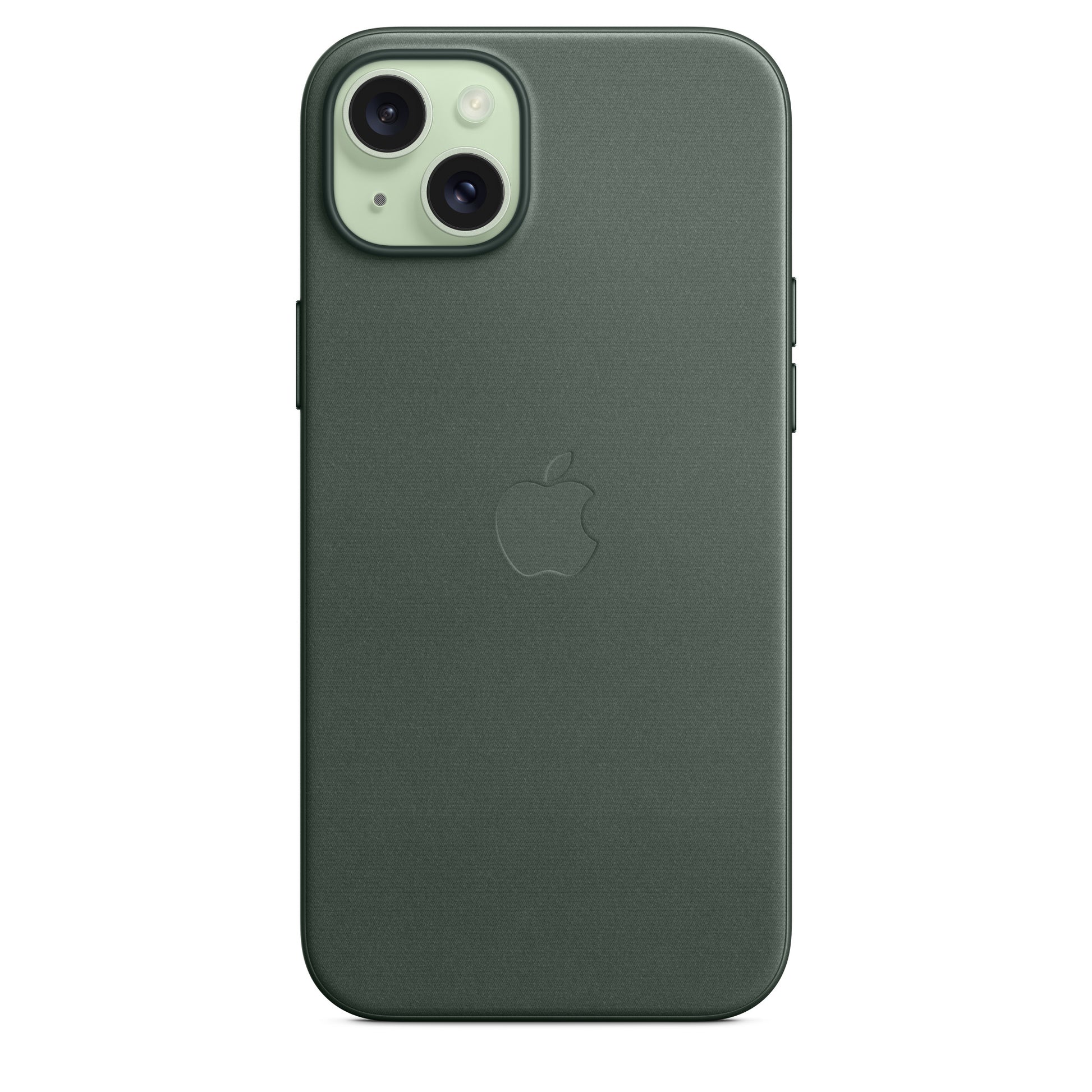 Apple Backcover – für iPhone 15 Plus – grün – Feingewebe, MagSafe-kompatibel