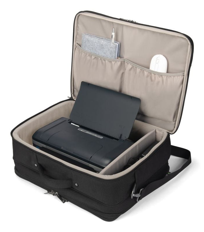 DICOTA Notebook-Tasche bis 17,3" – Trolley-Band, Schultergurt – Schwarz