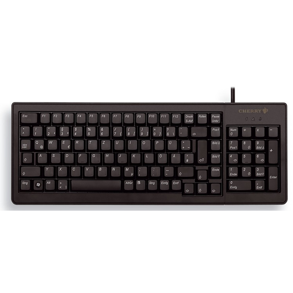 CHERRY G84-5200 – Tastatur, kabelgebunden (USB), CH-Layout (DE-CH), Fullsize (mit Ziffernblock) – für Windows