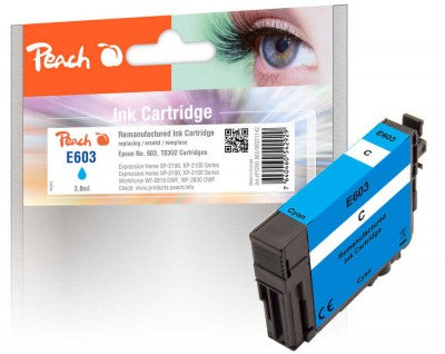 Peach 603 Cyan Tintenpatrone (Kompatibel) – 145 Seiten – für Epson Expression Home/WorkForce