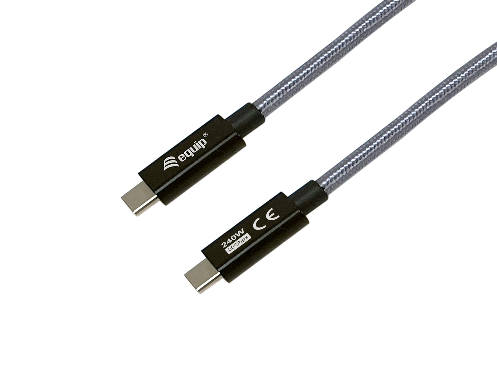 Equip USB-C auf USB-C Kabel – USB 3.2 Gen 2x2 (20 Gbit/s) – 2 m – PD 240 W – 4K/60 – Geflochten – Schwarz