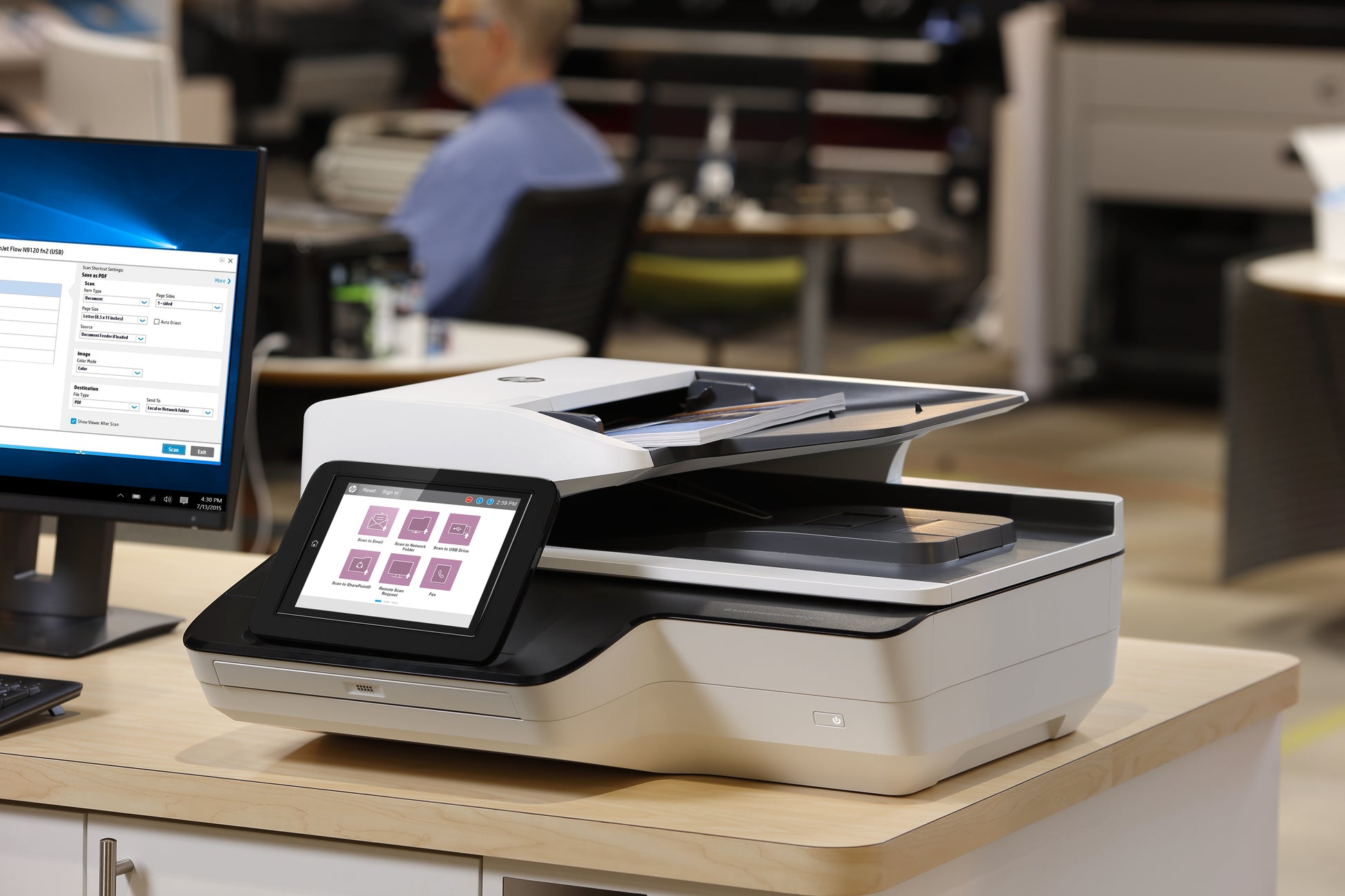 HP ScanJet Enterprise Flow N9120 – Flachbett + ADF, A3, Duplex, 120 ppm, ADF 200 Blatt, LAN