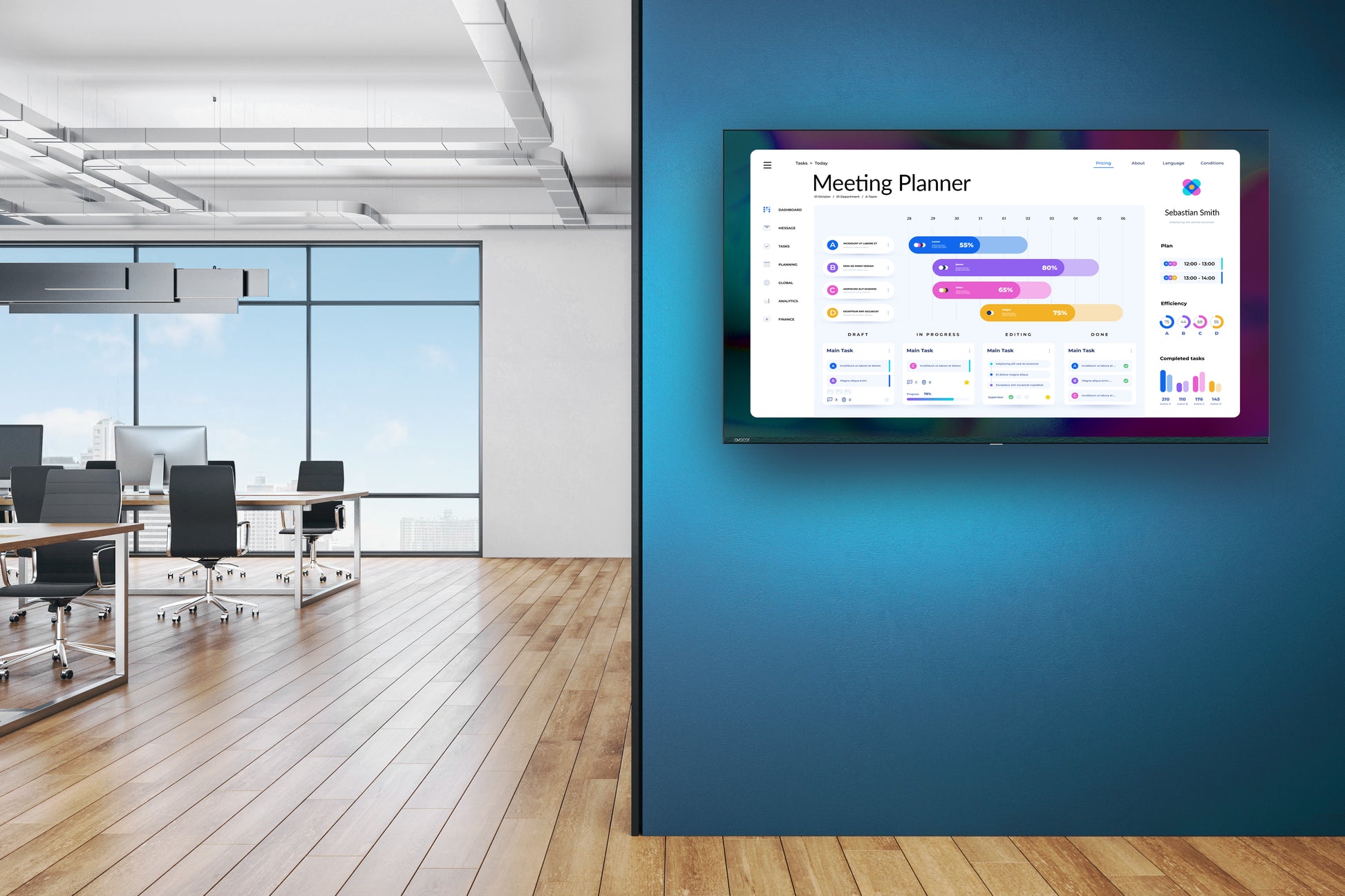 Avocor AVK-6510 (K-10 Serie) – 65" Signage-Display – 4K UHD – QLED – 450 cd/m² – 16/7 – Android 14 – 60 Hz