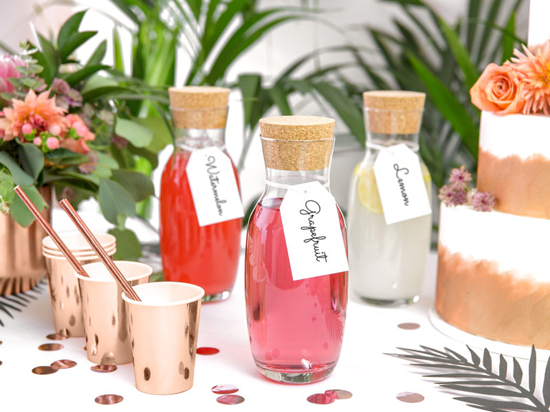 PartyDeco Trinkbecher, Papier/Karton – 2,2 dl Roségold – 6 Stk.