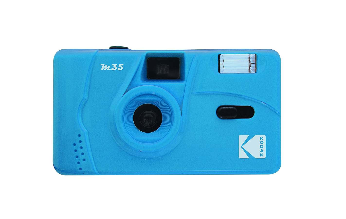 Kodak M35 – Kompakt-Filmkamera, 35 mm Film, 31 mm Brennweite, Fixfokus, Eingebauter Blitz, Blau