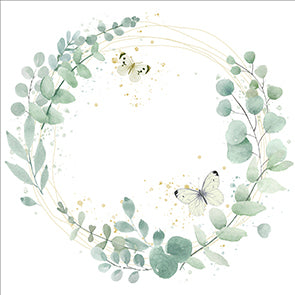 Braun + Company Servietten Blume Weiss – 33 × 33 cm, 3-lagig – 20 Stück