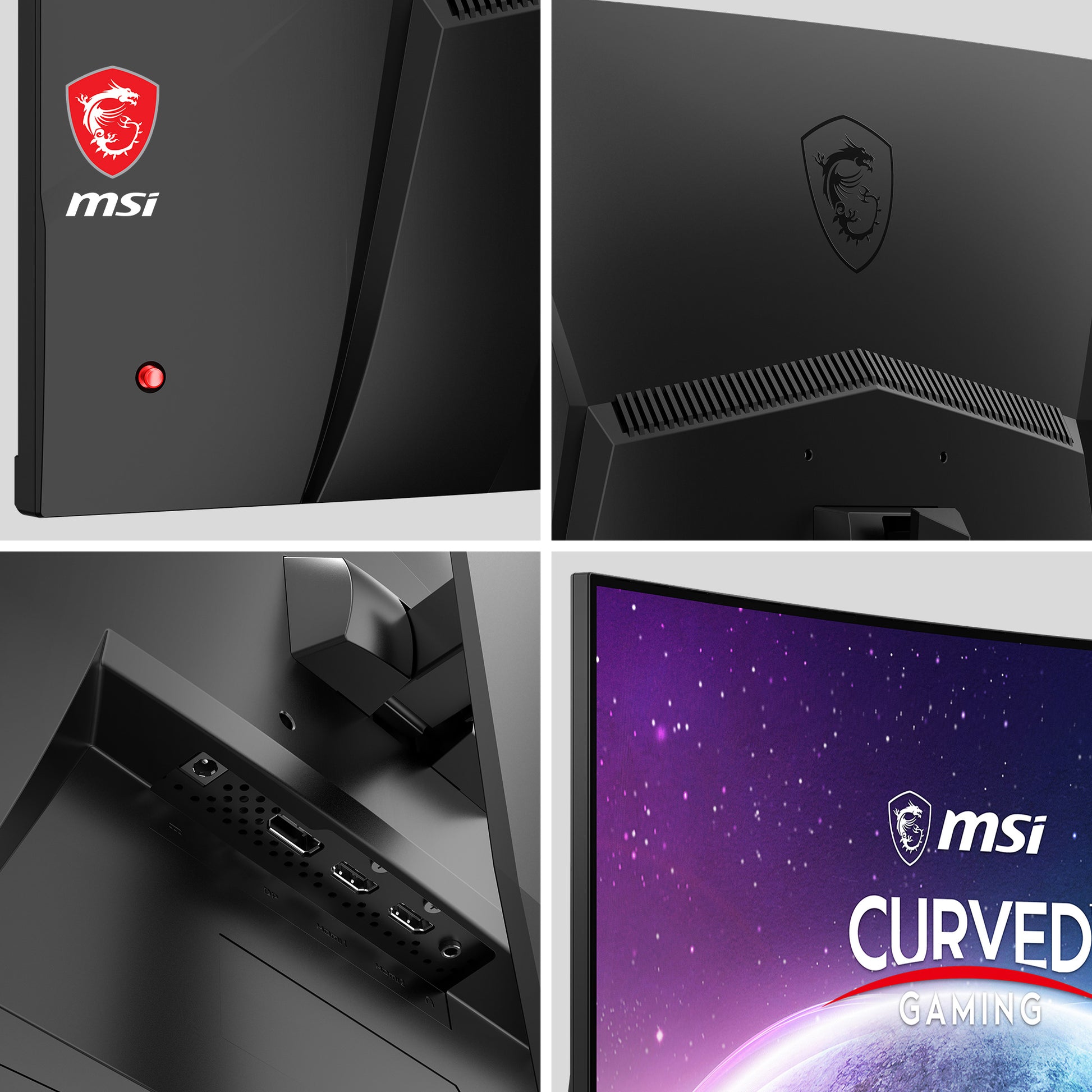 MSI G32C4XDE – Monitor, 31,5", VA, 250 Hz, 300 cd/m², FreeSync Premium, Gebogen, VESA 100 × 100, Schwarz