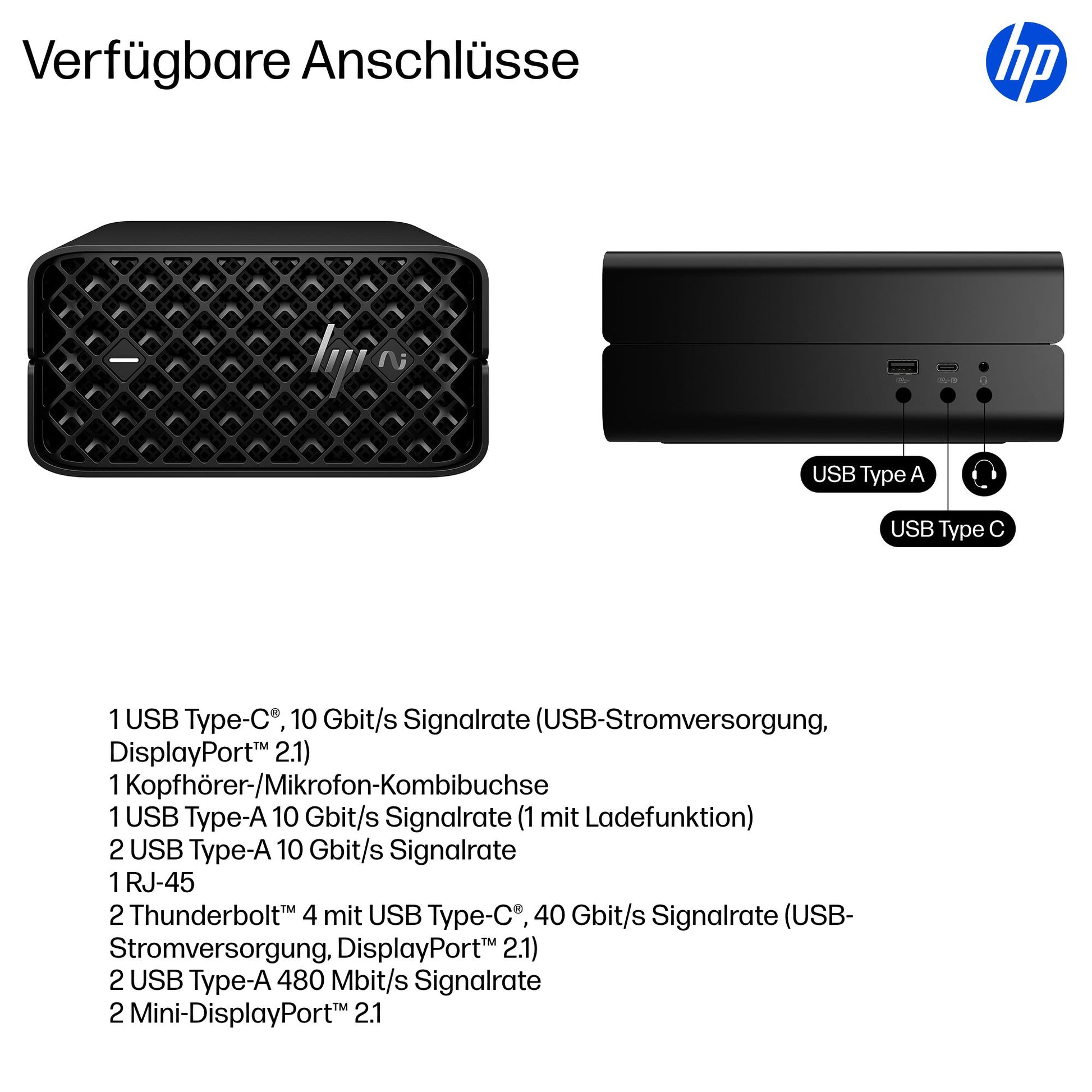HP Z2 G1A Micro – AMD Ryzen AI Max+ PRO 395, 64 GB RAM, 2 TB SSD, Windows 11 Pro