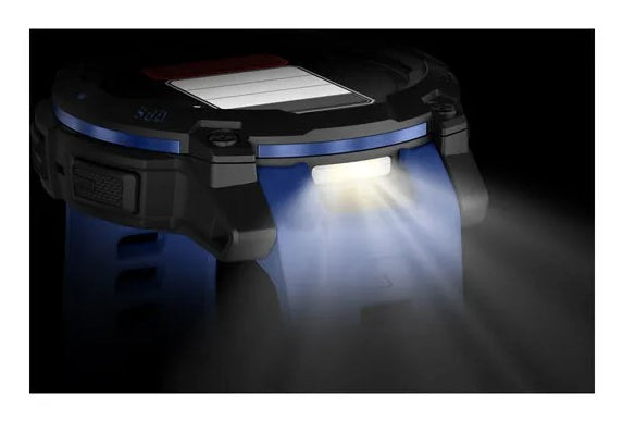 Garmin Instinct 3 45 mm GPS – Aluminium Schwarz, Sportarmband, Schwarz/Bolt Blau, 100 m, für iPhone
