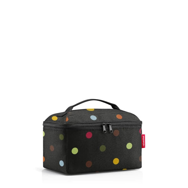 Reisenthel Necessaire Beautycase – 4 l, 27 × 18 × 17 cm – schwarz, Polyester – Dots – 1 Stk.