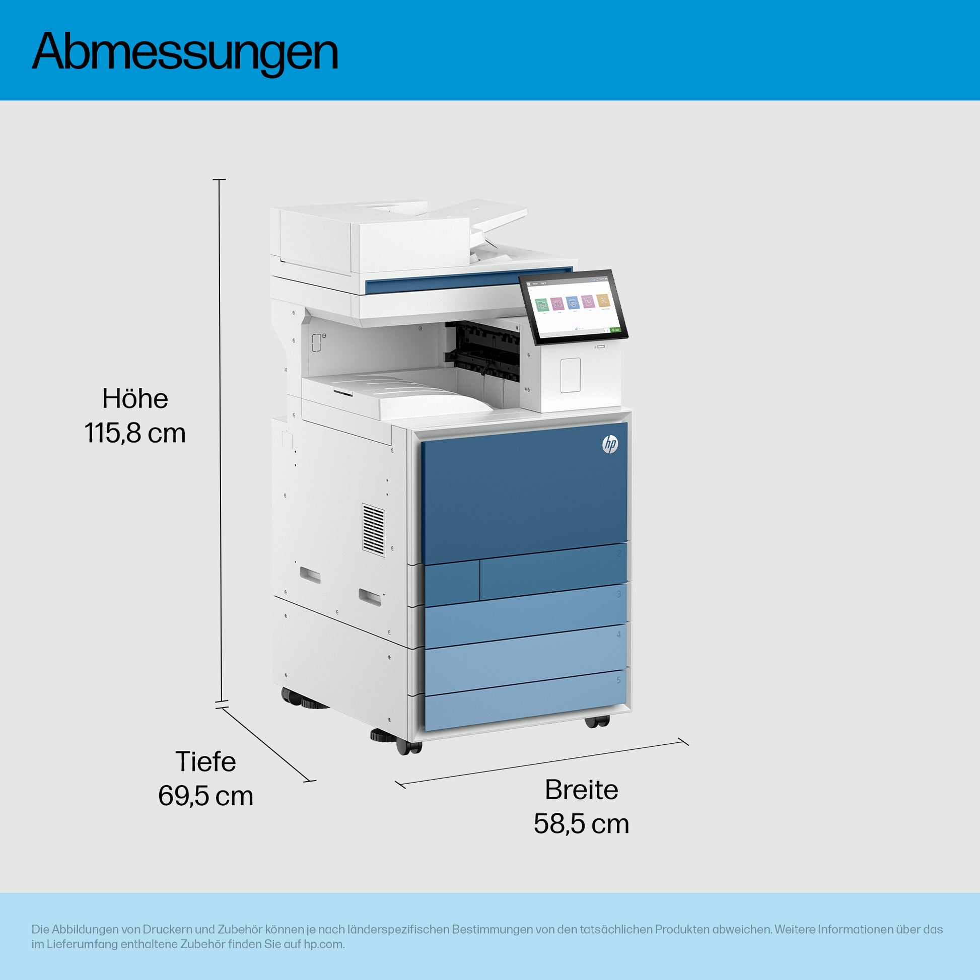 HP Color LJ Enterprise 8801dn – Farbiges Laser-MFP A3, 4-in-1 – USB/LAN – Duplex, ADF – 60 S./Min. S/W, 60 S./Min. Farbe