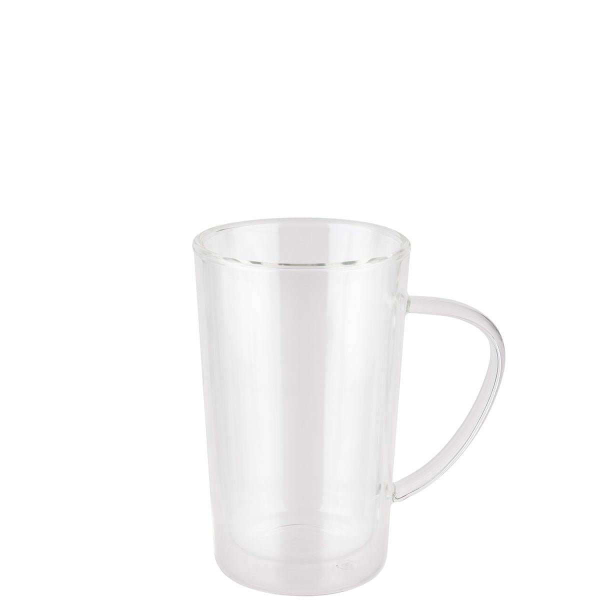 GEFU Tee-Glas MIRA – 235 ml, H 14,5 cm, Borosilikatglas, Schwarz/Transparent, mit Glasfilter, doppelwandig