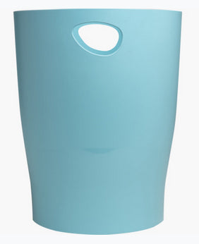 Exacompta Ecobin Papierkorb – 15 l – Kunststoff (PP), rund – hellblau
