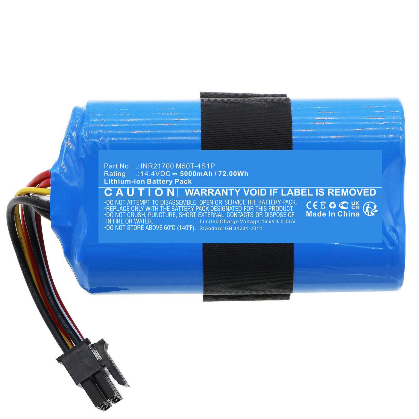 CoreParts Akku 14,4 V 5000 mAh 72,00 Wh Li-Ion – für S10, X100, X100 Max Staubsauger