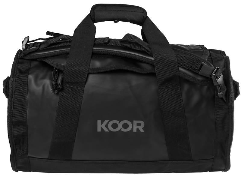 KOOR Sporttasche – 30 l, aus rPET, schwarz, 30,5 × 40 × 50 cm